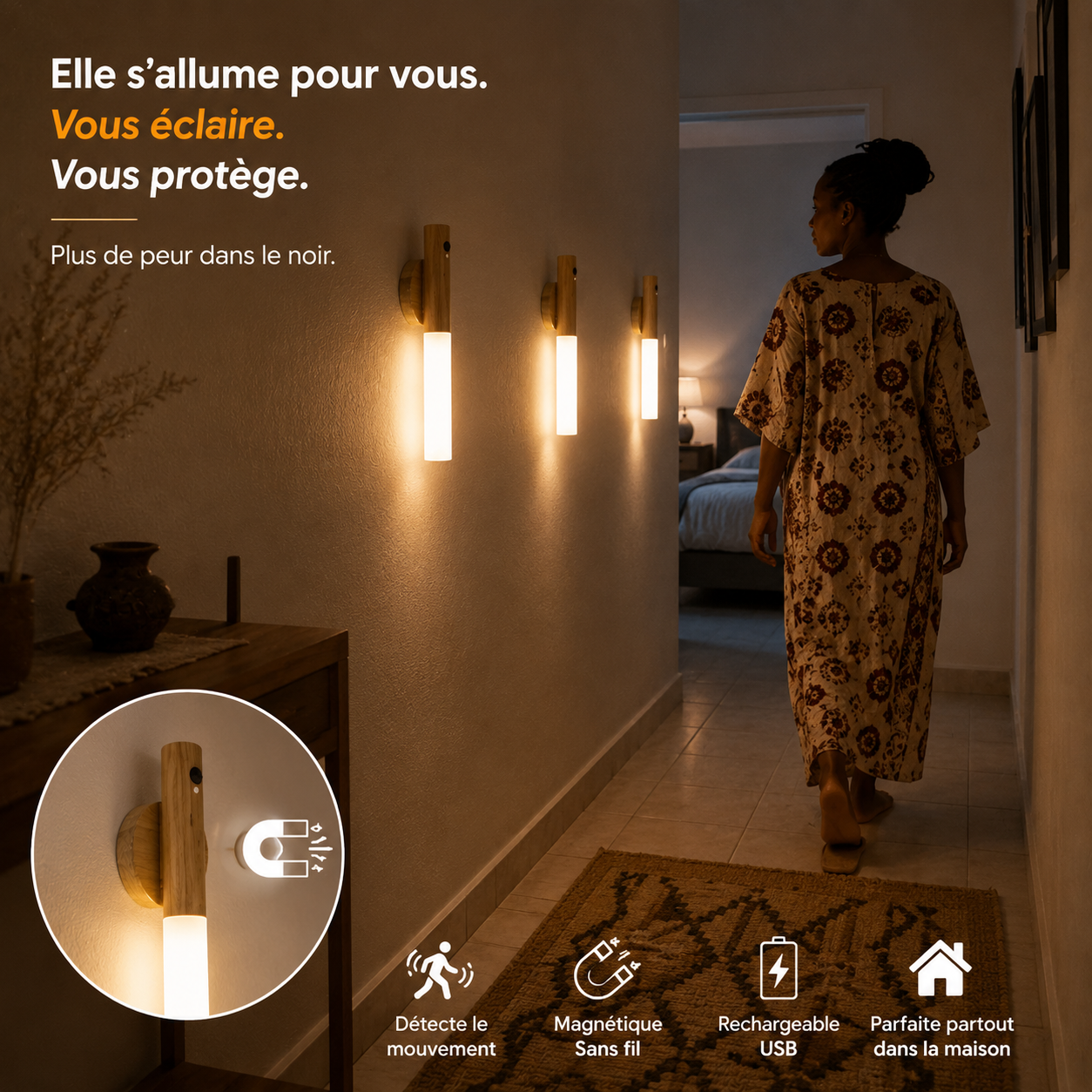 GlowEx : Lumière Nomade Intelligente à Détecteur de Mouvement